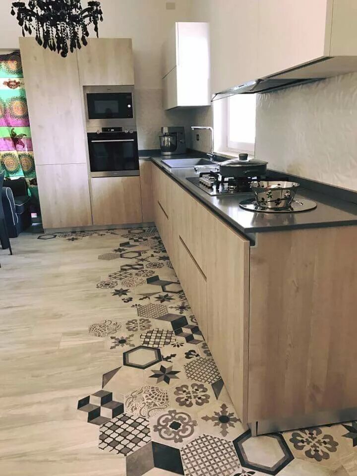 Плитка ламинат на кухне фото цена Épinglé par Sabrina Borgini sur arredo d'interni Carrelage cuisine sol, Carrelag