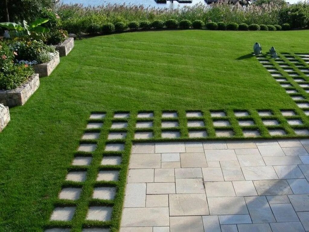 Плитка ландшафтного дизайна 49 Pathway Design Ideas for Your Garden - GODIYGO.COM Modern landscaping, Backya