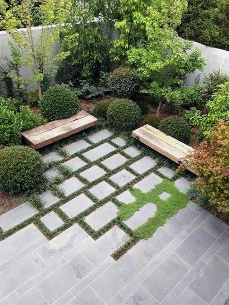Плитка ландшафтного дизайна 50 Beautiful Modern Backyard Landscaping Design Ideas - PIMPHOMEE Дизайн сада, О
