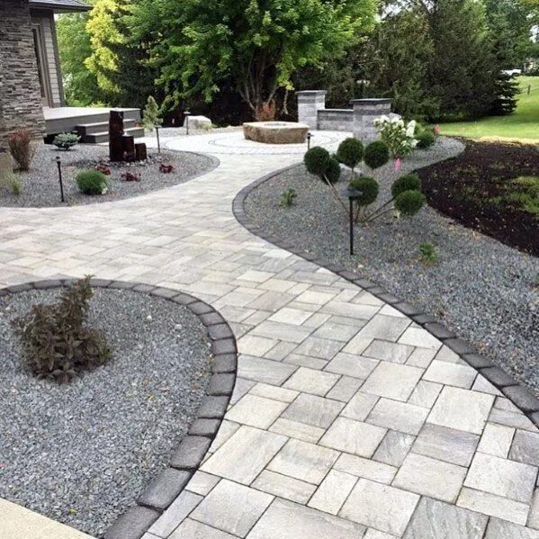 Плитка ландшафтного дизайна Top 60 Best Paver Patio Ideas - Backyard Dreamscape Designs Pavers backyard, Bac