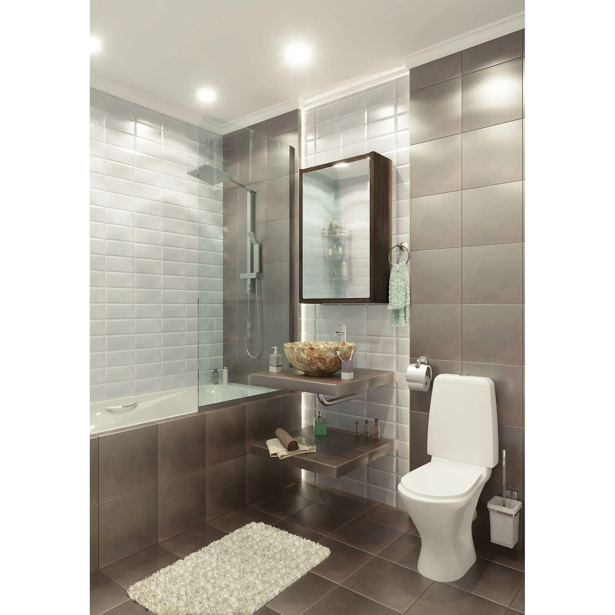 Плитка леруа ванной дизайн Плитка настенная "Metrotiles" 10х20 см 0.88 м2 цвет белый - купить в Алматы по ц