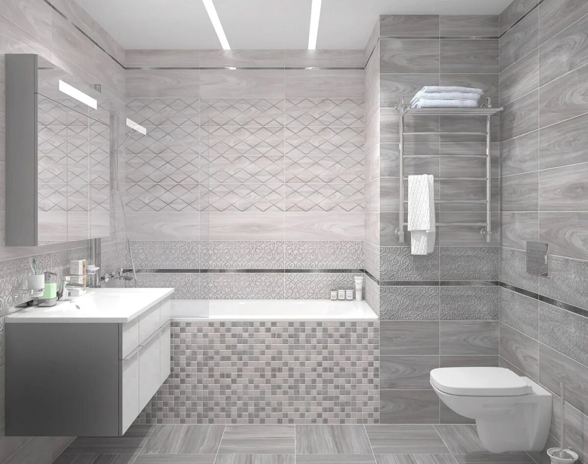 Плитка лейла серая в интерьере ванной Керамическая плитка Ceramica Classic Envy - купить в Москве с доставкой по низко