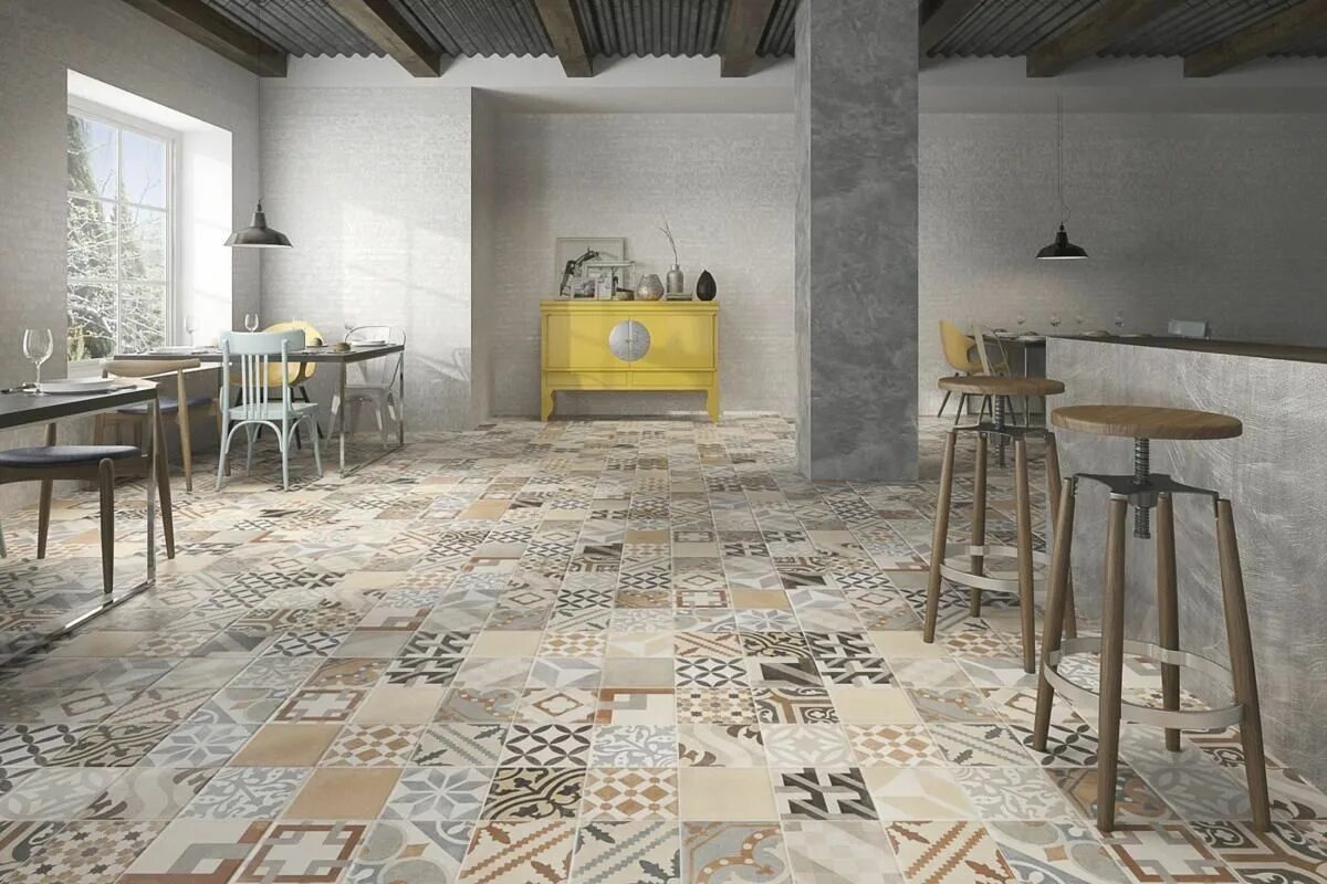 Плитка лофт фото Керамическая плитка VINTAGE MIX 60x60 Geotiles купить по цене 2227 руб. в интерн