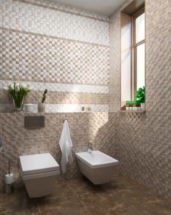 Плитка лоренс в интерьере ванной TWU06ETH024 Ethno 15х40 плитка Alma Ceramica (Уралкерамика), Россия - купить в и