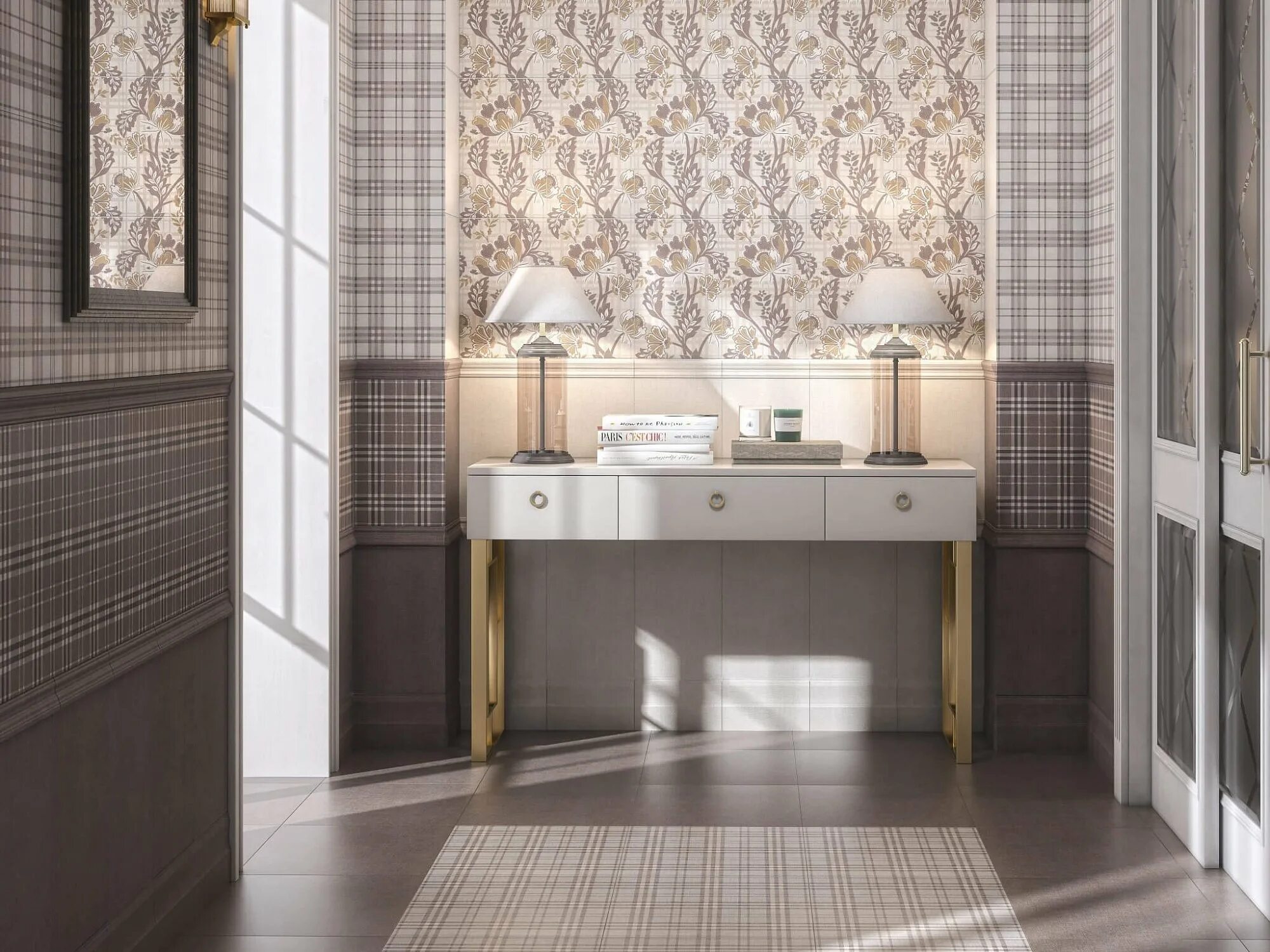 Плитка марацци фото Керамическая плитка Kerama Marazzi Плитка Трокадеро клетка коричневый 25х40 6349