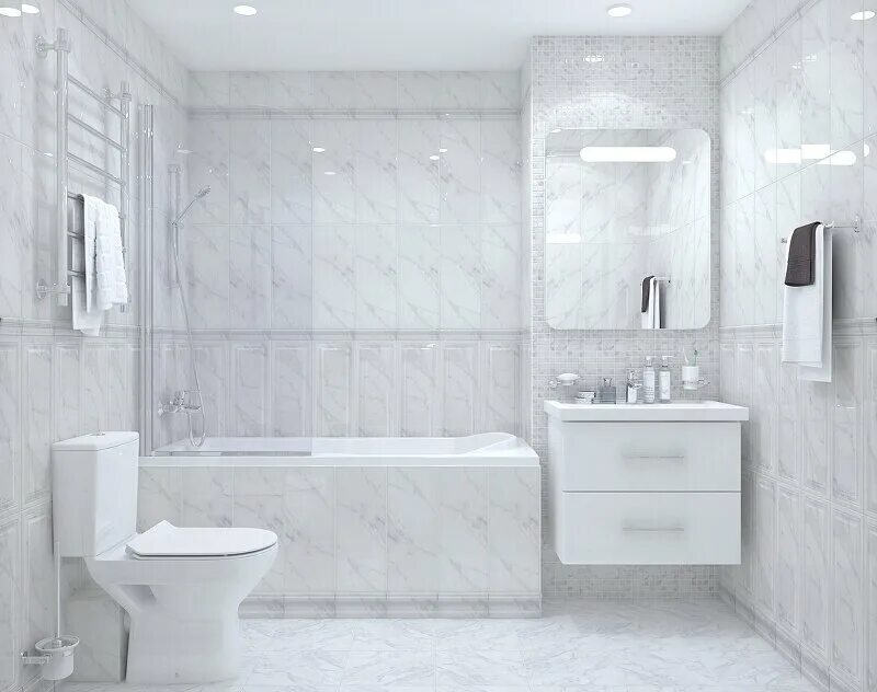 Плитка марацци в интерьере ванной комнаты Плитка настенная KERAMA MARAZZI Алькала панель 7201/7199, 50х20 см. - купить в и