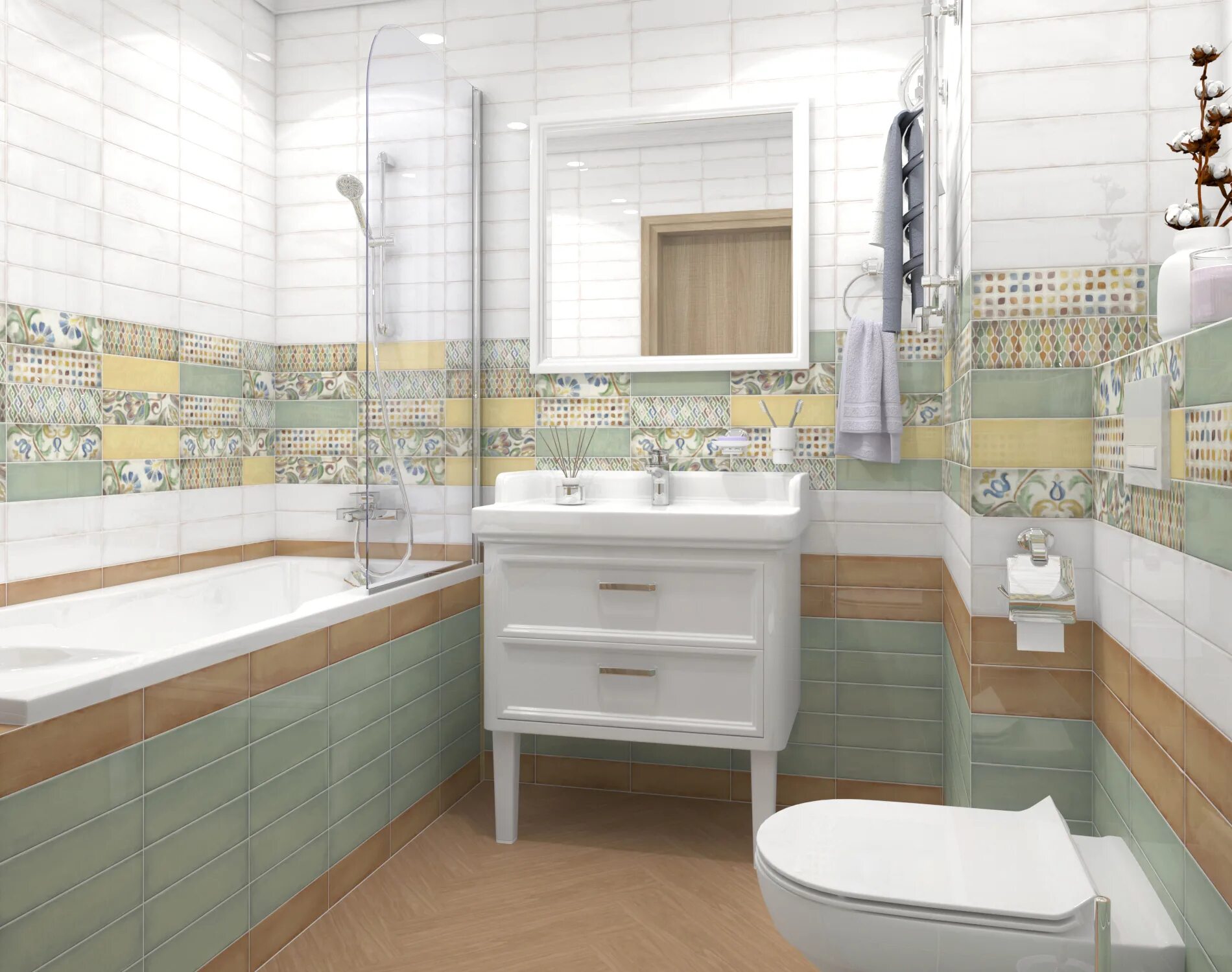 Плитка монпарнас фото Дизайн-проект из плитки и керамогранита Kerama Marazzi Монпарнас 1 - интернет-ма