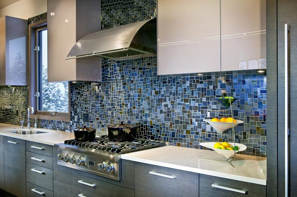Плитка мозаика для кухни на фартук фото Buckhead Client's Ski Retreat - Kitchen - Современный - Кухня - Атланта - от экс