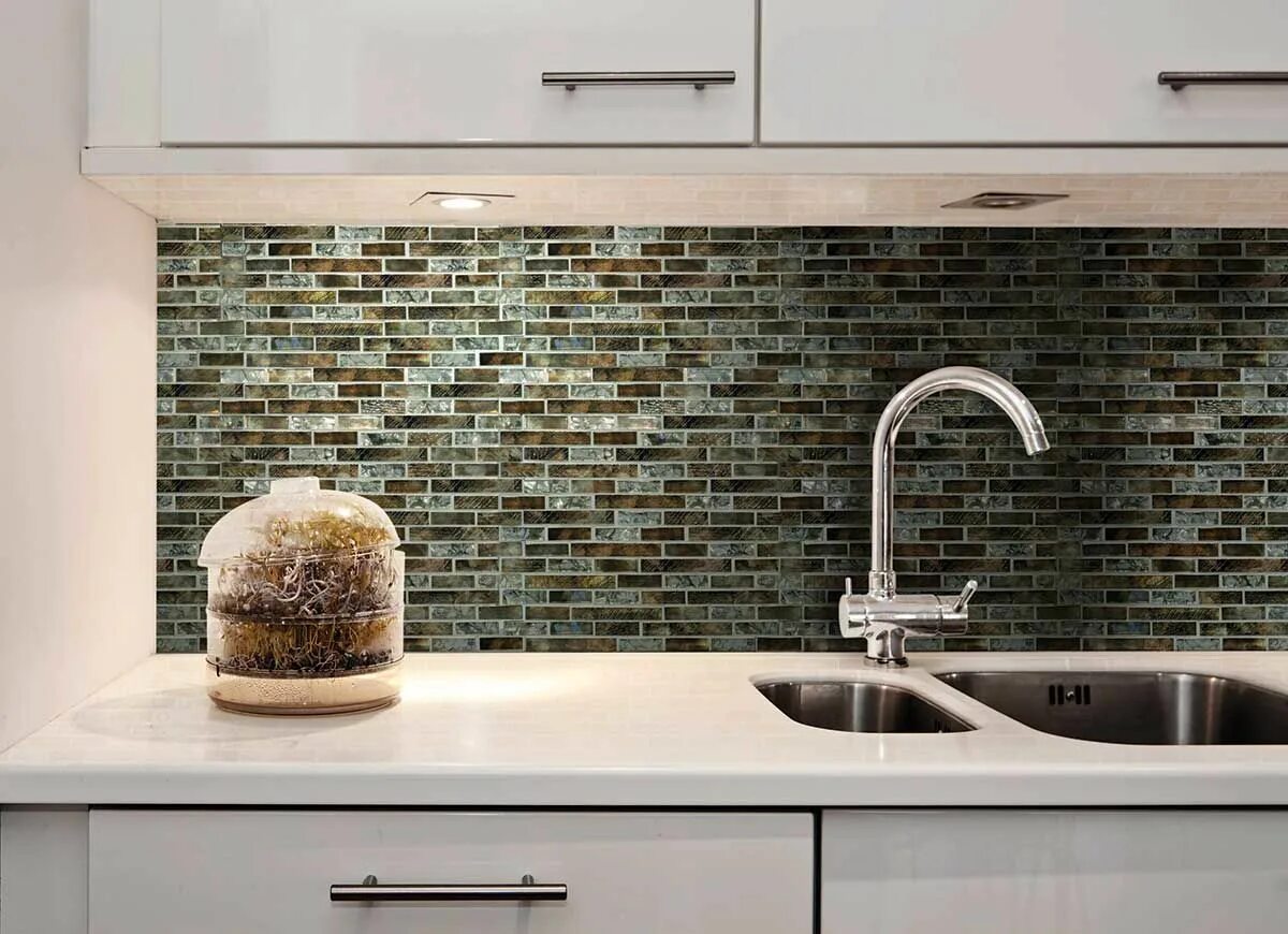 Плитка мозаика для кухни на фартук фото Soiree Tile backsplash Kitchen tiles, Backsplash, Mosaic wall tiles