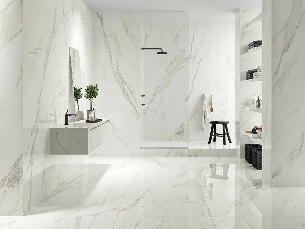 Плитка мрамор интерьере ванной Wall/floor tiles with marble effect PRESTIGE by MARGRES Ceramic floor tiles, Cer