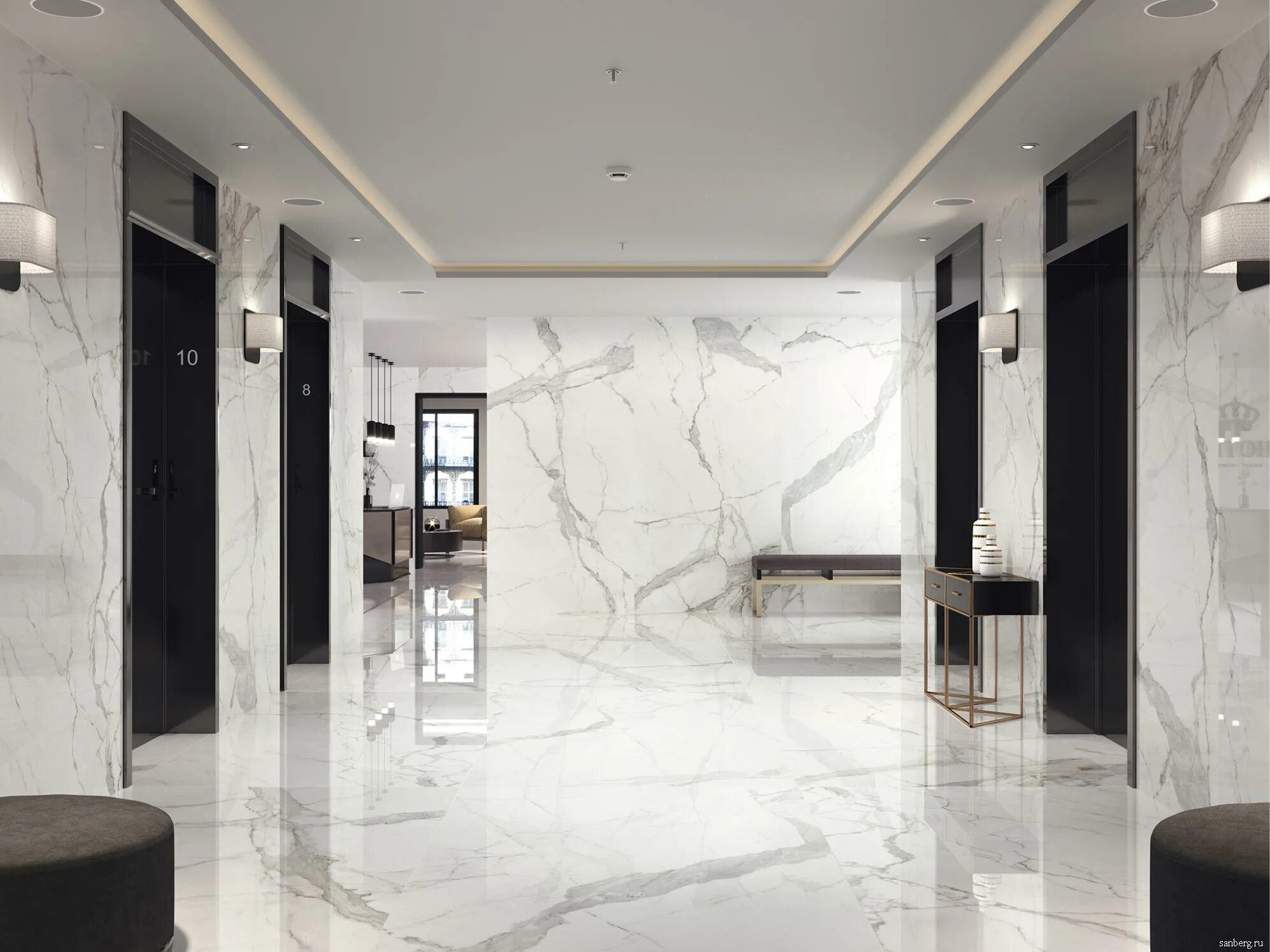 Плитка мрамор в интерьере фото CIFRE CERAMICA STATUARIO - купить плитку на официальном сайте Санберг