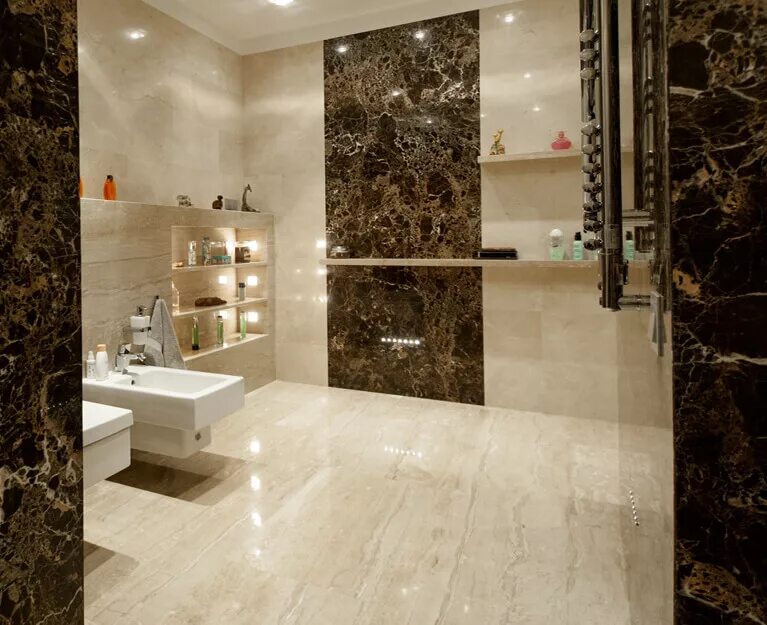 Плитка мрамор в интерьере фото Dynamo Azul Polished 60x120 Italica Tiles - Керамогранит Италика Тайлз Динамо Аз