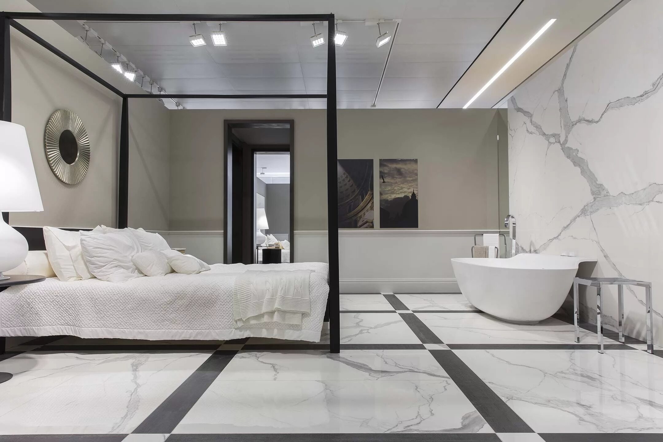 Плитка мрамор в интерьере фото Soggiorni eleganti, living esclusivi, ceramiche pregiate: Gallery Rex Alabastro,