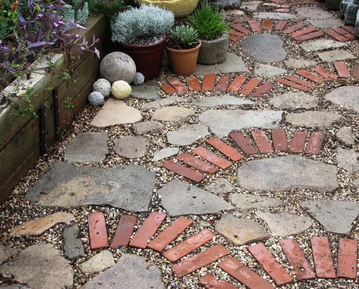 Плитка на даче своими руками видео flower bed stone walls - Google Search Backyard landscaping, Brick garden, Garde
