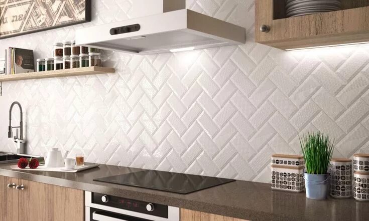 Плитка на фартук фото Sencillez y personalidad es estos azulejos con texturas de Bärwolf. Perfectos pa