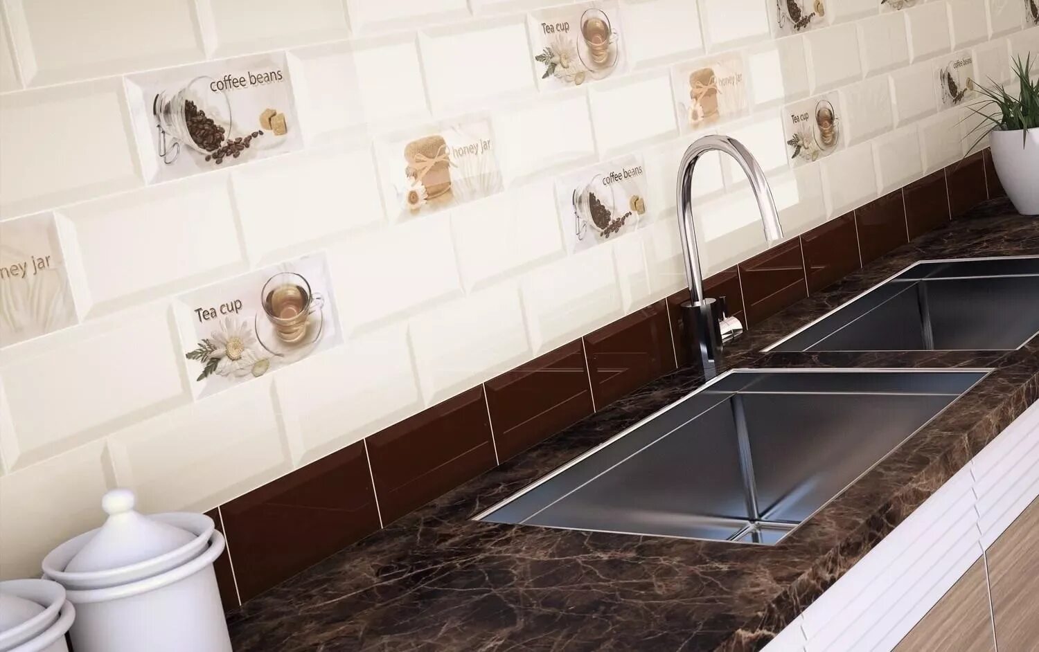 Плитка на фартук каталог фото Коллекция Capricho от производителя Monopole Ceramica - купить плитку в интернет