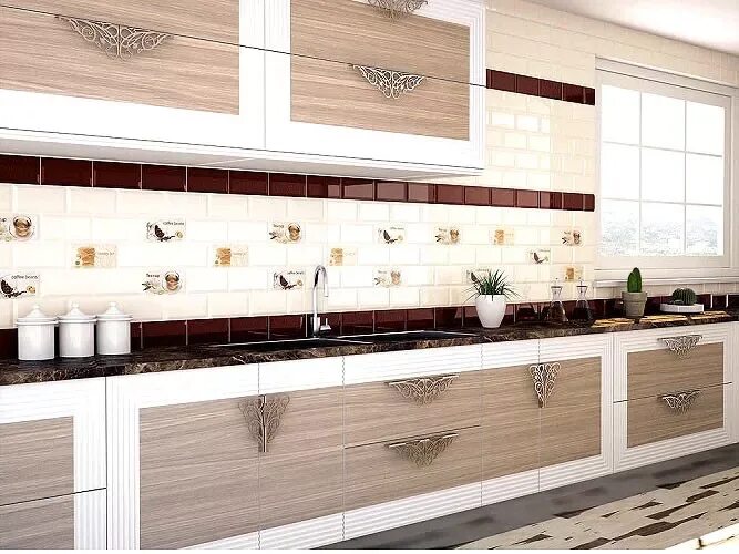 Плитка на фартук каталог фото Коллекция Capricho от производителя Monopole Ceramica - купить плитку в интернет