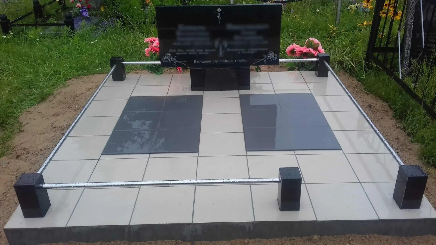 Плитка на кладбище фото Оформление могилы плиткой на кладбище в Пинске - Цены