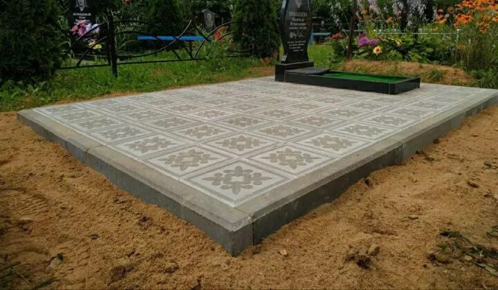 Плитка на кладбище фото благоустройство могилы Неактивно