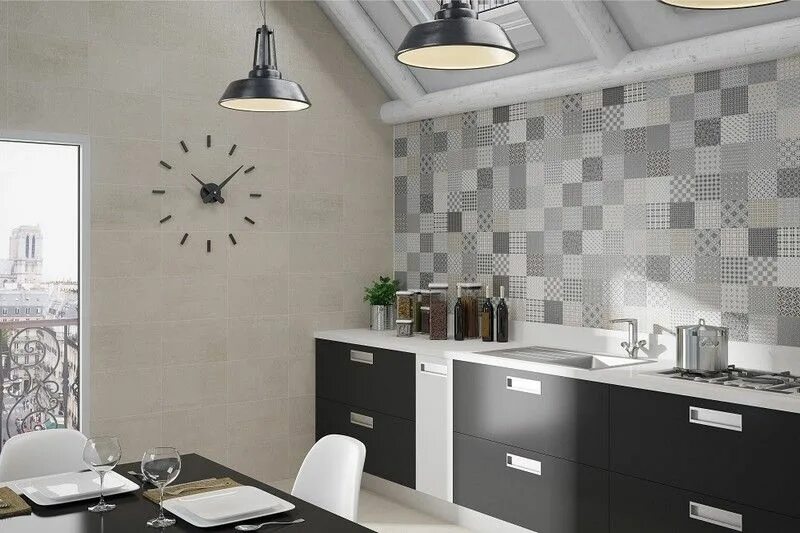 Плитка на кухню дизайн 2024 Crédence cuisine carreaux de ciment patchwork et artistique Carrelage mural cuis
