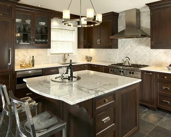 Плитка на кухню коричневая фото Kitchen Design, Pictures, Remodel, Decor and Ideas - Houzz page 10 Dream Home: K
