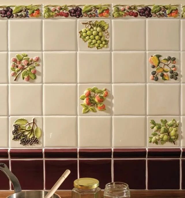 Плитка на кухню на стену фото Плитка La Belle Coupe de Fruits фабрики ORIGINAL STYLE Англия каталог с фото и ц