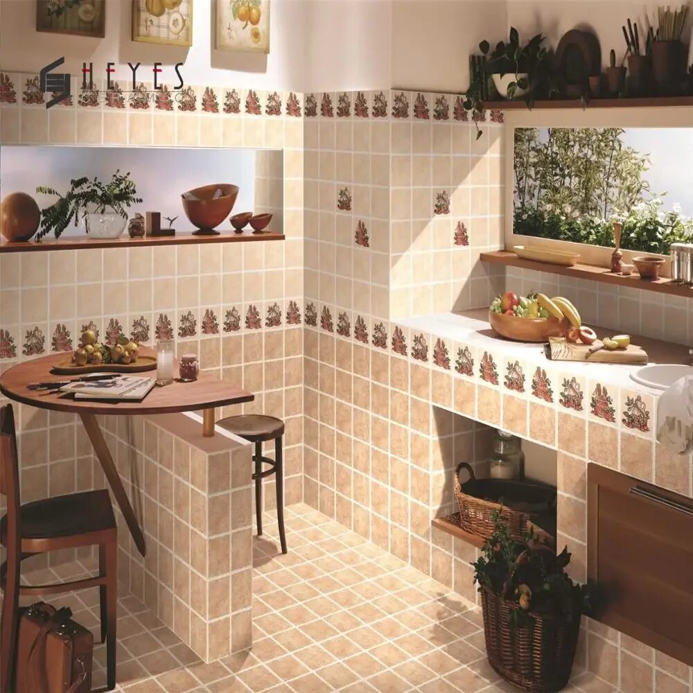Плитка на кухню на стену фото Beige blume design küche boden keramik bad wandfliesen Alibaba.com