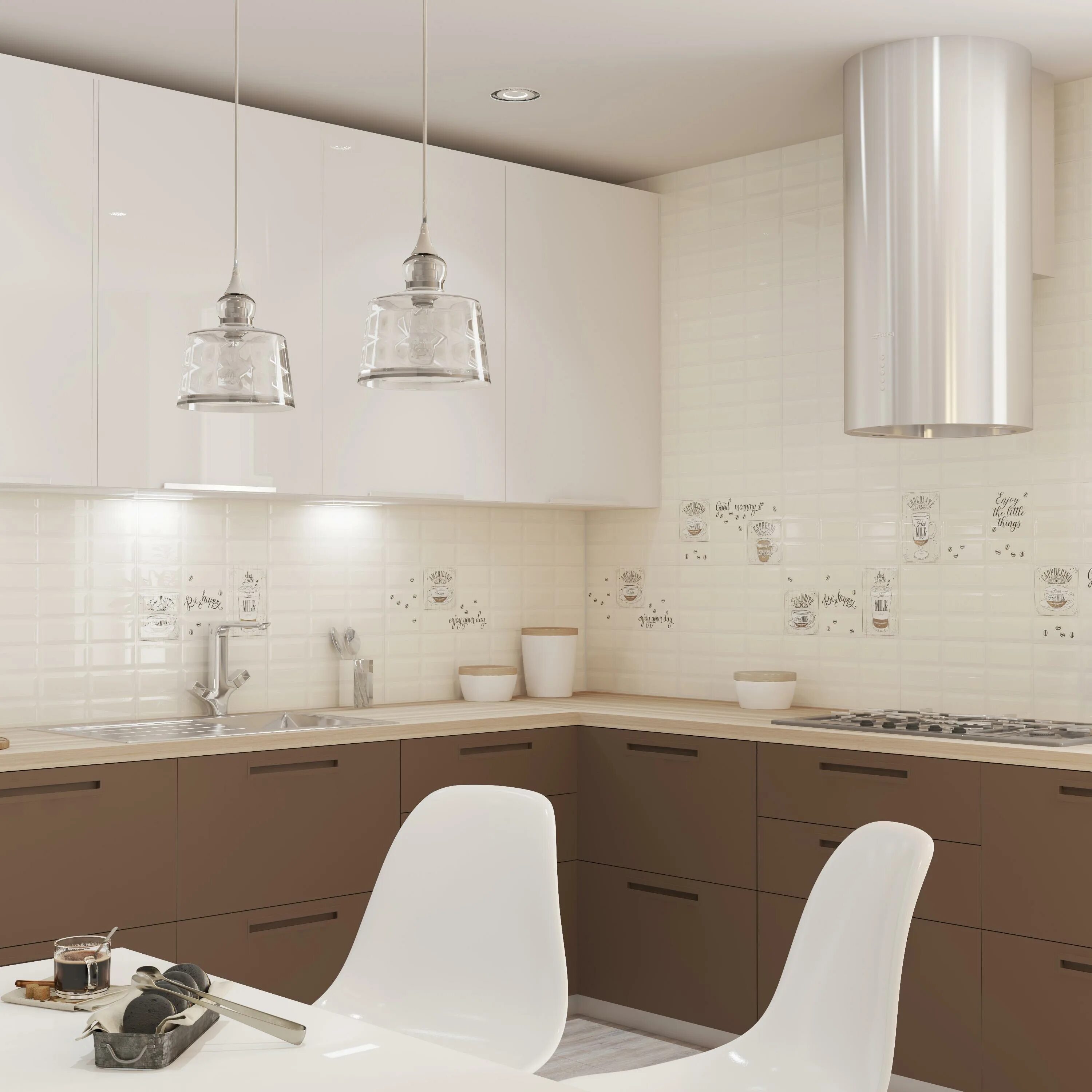 Плитка на кухню в леруа фото Плитка настенная Azori Liberica 20.1x40.5 см 1.14 м² цвет бежевый - купить в Алм