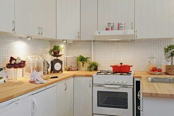 Плитка на маленькую кухню фото Pin on Interior Kitchen cabinets, Interior, Decor