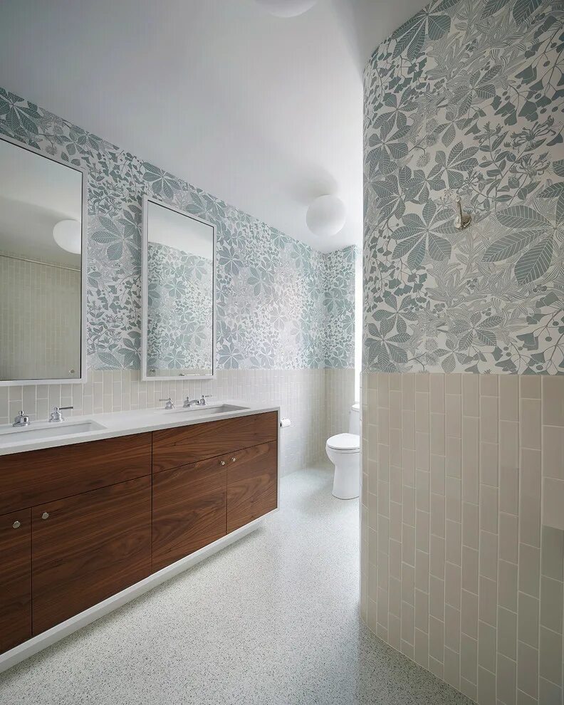 Плитка на обоях фото 5th Avenue Residence - Современный - Ванная комната - Нью-Йорк - от эксперта pul