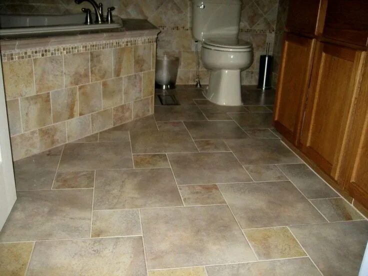 Плитка на пол в ванну фото Amazing Bathroom Floor Tiles Ideas