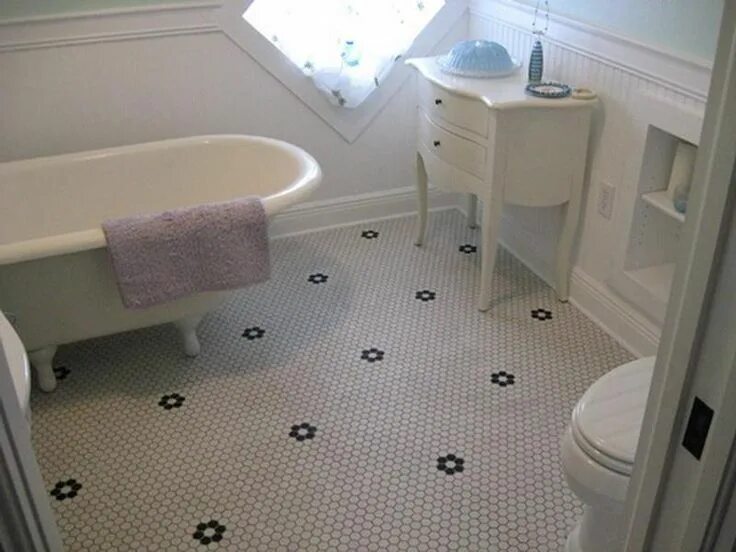 Плитка на пол в ванну фото Image result for 1920's bathroom floor tile Patterned bathroom tiles, Vintage ba