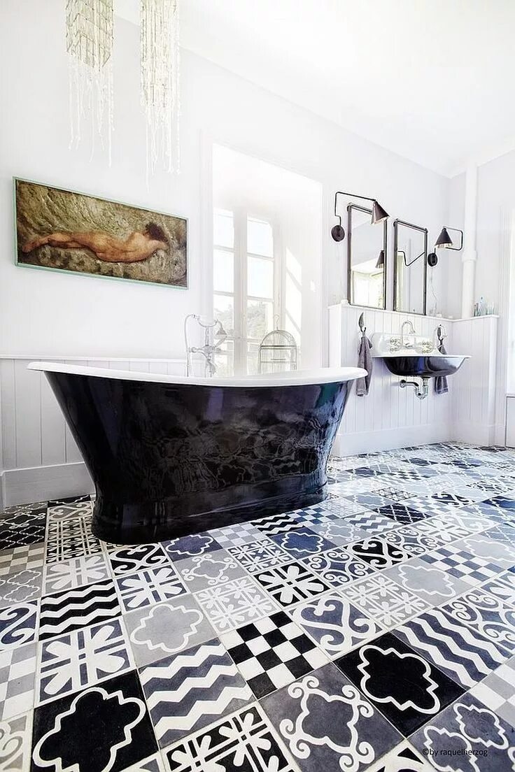 Плитка на пол в ванную фото Risultati immagini per mosaico+ mosaico bianco Patchwork tiles bathroom, Patchwo
