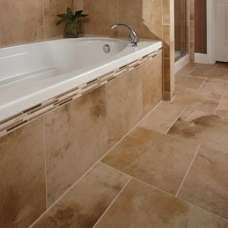 Плитка на пол ванны фото Costa_Rei2 Tile tub surround, Bathroom tile designs, Master bathroom design