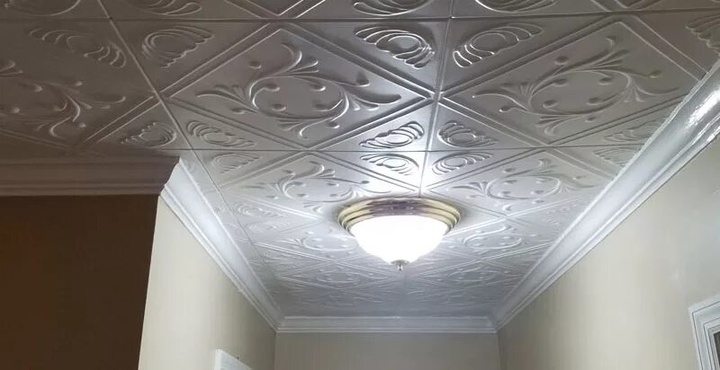 Плитка на потолок фото цена Foam Crown Molding vs. Wood - Decorative Ceiling Tiles, Inc. Store