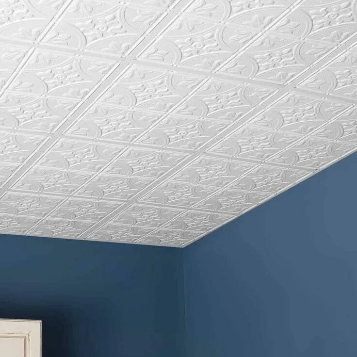 Плитка на потолок фото цена Genesis Ceiling Tile 2x2 Antique in White Ceiling tiles, 2x2 ceiling tiles, Ceil