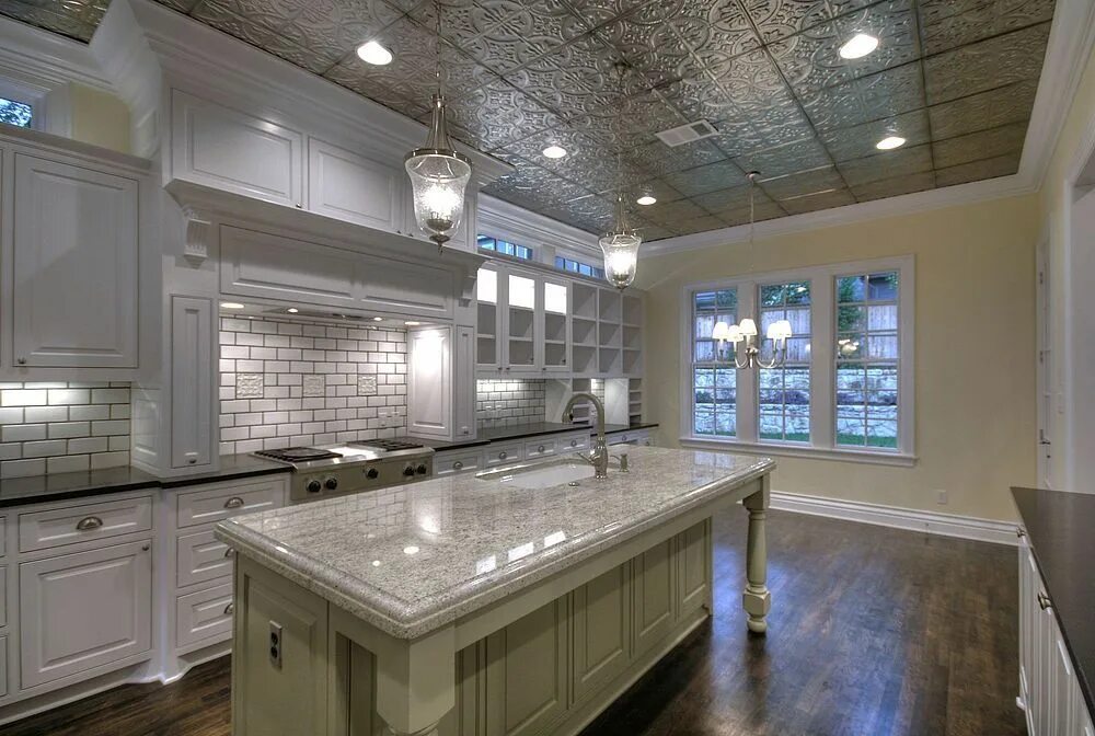 Плитка на потолок на кухню фото How to Cover Ugly Popcorn Ceilings or Drywall Kitchen ceiling design, Kitchen ce