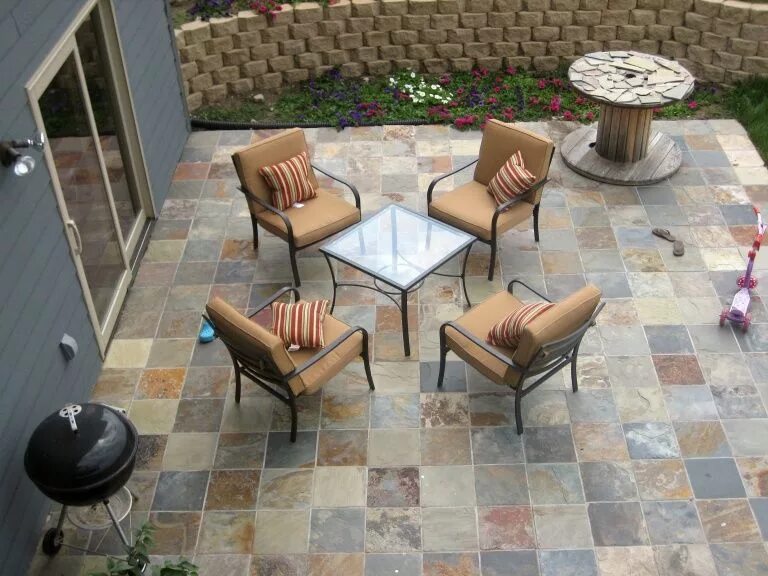 Плитка на террасу фото slate tile furnished and finished