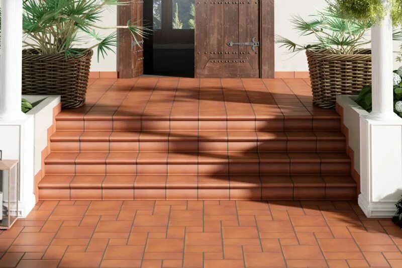 Плитка на террасу фото Pavimento y peldaños cerámicos para exterior Pisos de terrazas, Piso de terracot