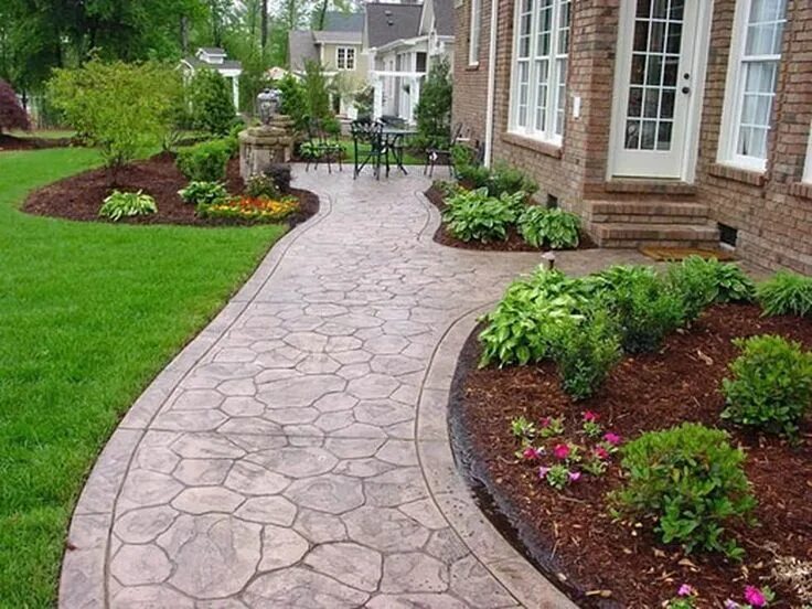 Плитка на участке частного дома фото Pin en jardin valy