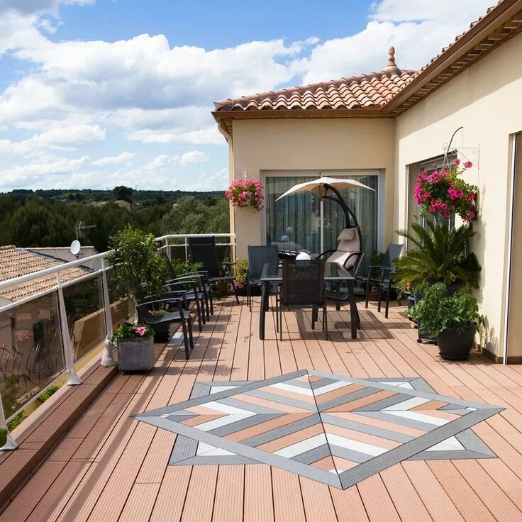 Плитка на веранде фото UPM ProFi Deck Deck images, Stairs vinyl, Composite decking