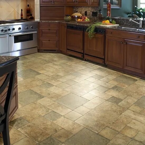 Плитка напольная для кухни нескользкая фото Kitchen idea - interiors-designed.com Craftsman kitchen, Kitchen flooring, Kitch