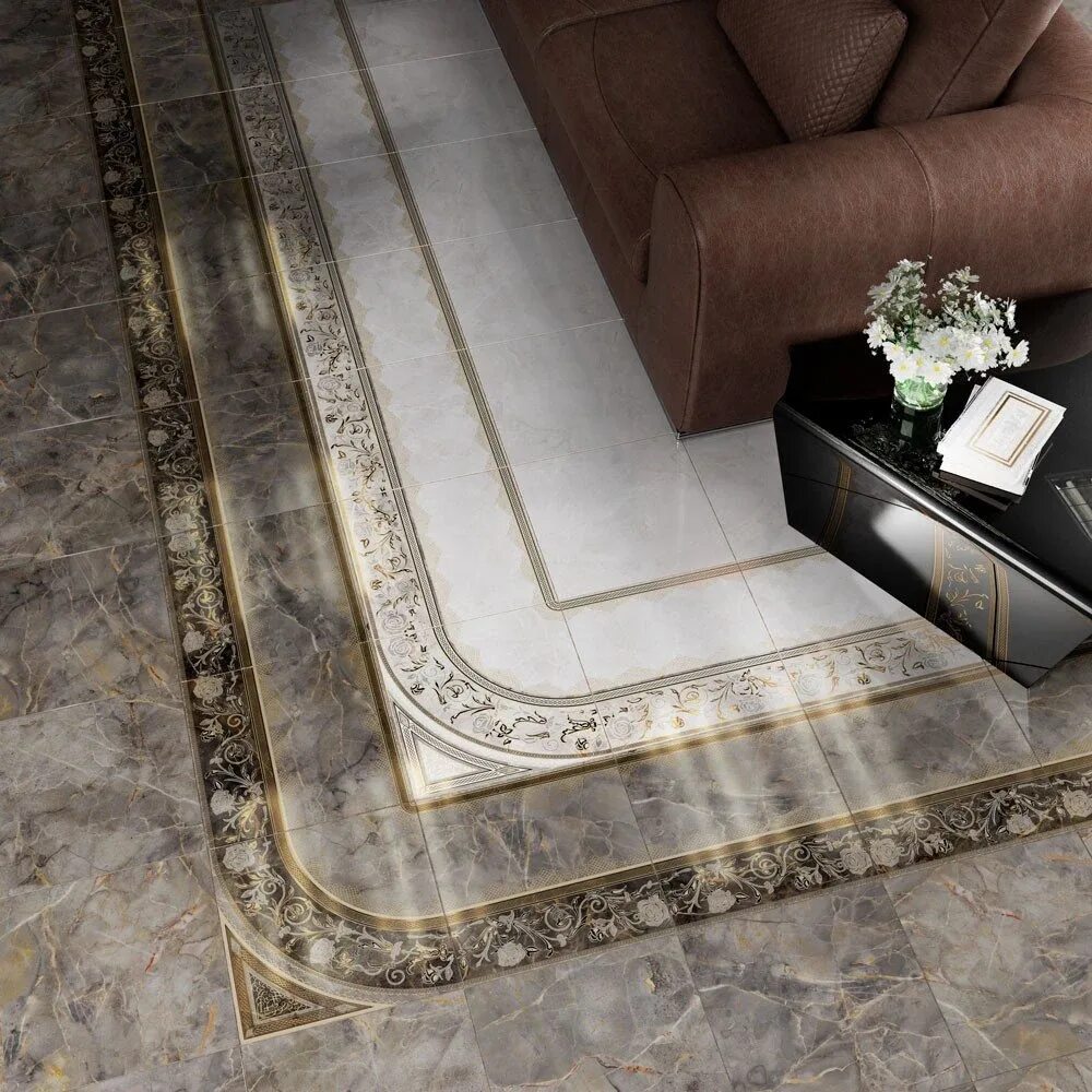 Плитка напольная каталог цены фото Купить Декор напольный Alma Ceramica Isida 41.8x41.8 см (DFU03ISI427) по цене 84