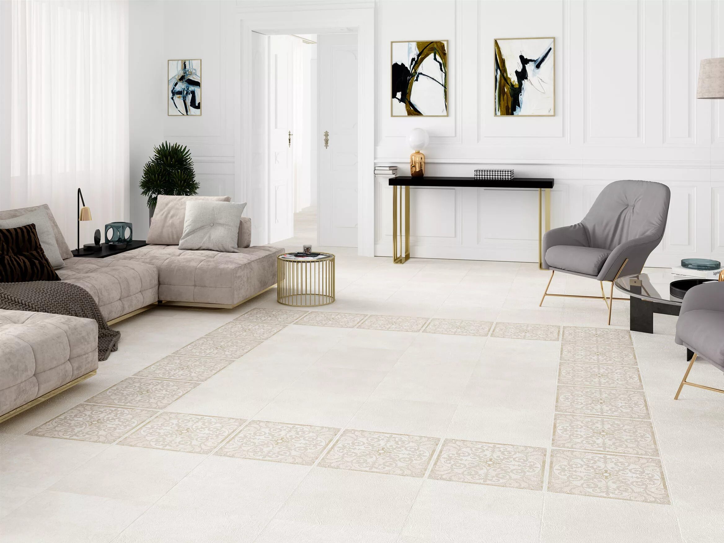 Плитка напольная светлая фото Плитка грес глаз. Glamelia GT Светло-беж. 41,8*41,8 Д1 Global Tile купить по цен