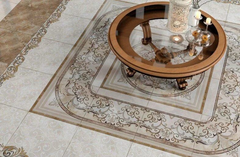 Плитка напольная цены фото ▶ Керамическая плитка, керамогранит Alma Ceramica для ванной 60x60 под мрамор. К