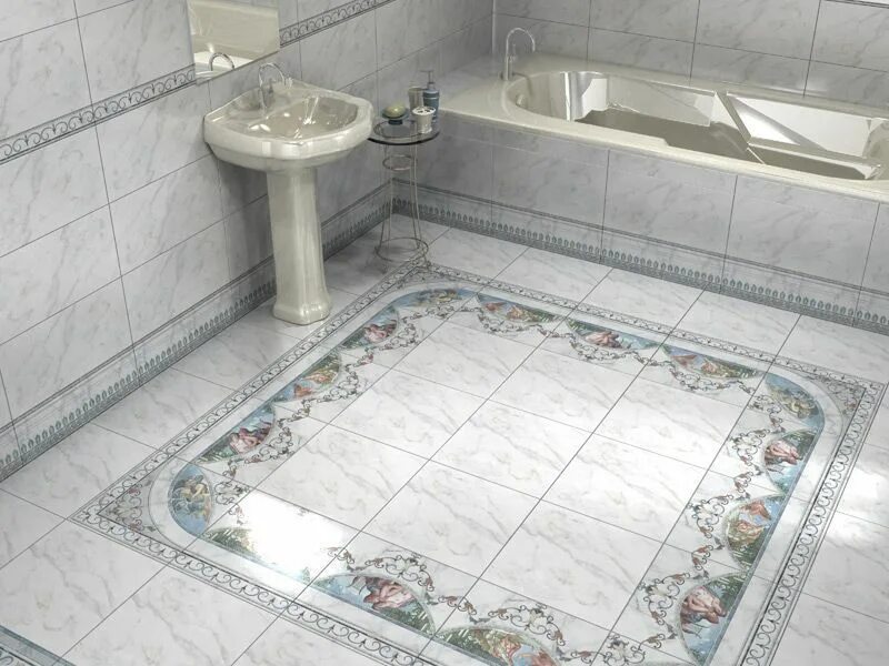 Плитка напольная ванна фото Плитка Europa Ceramica Calacatta - купить в Москве