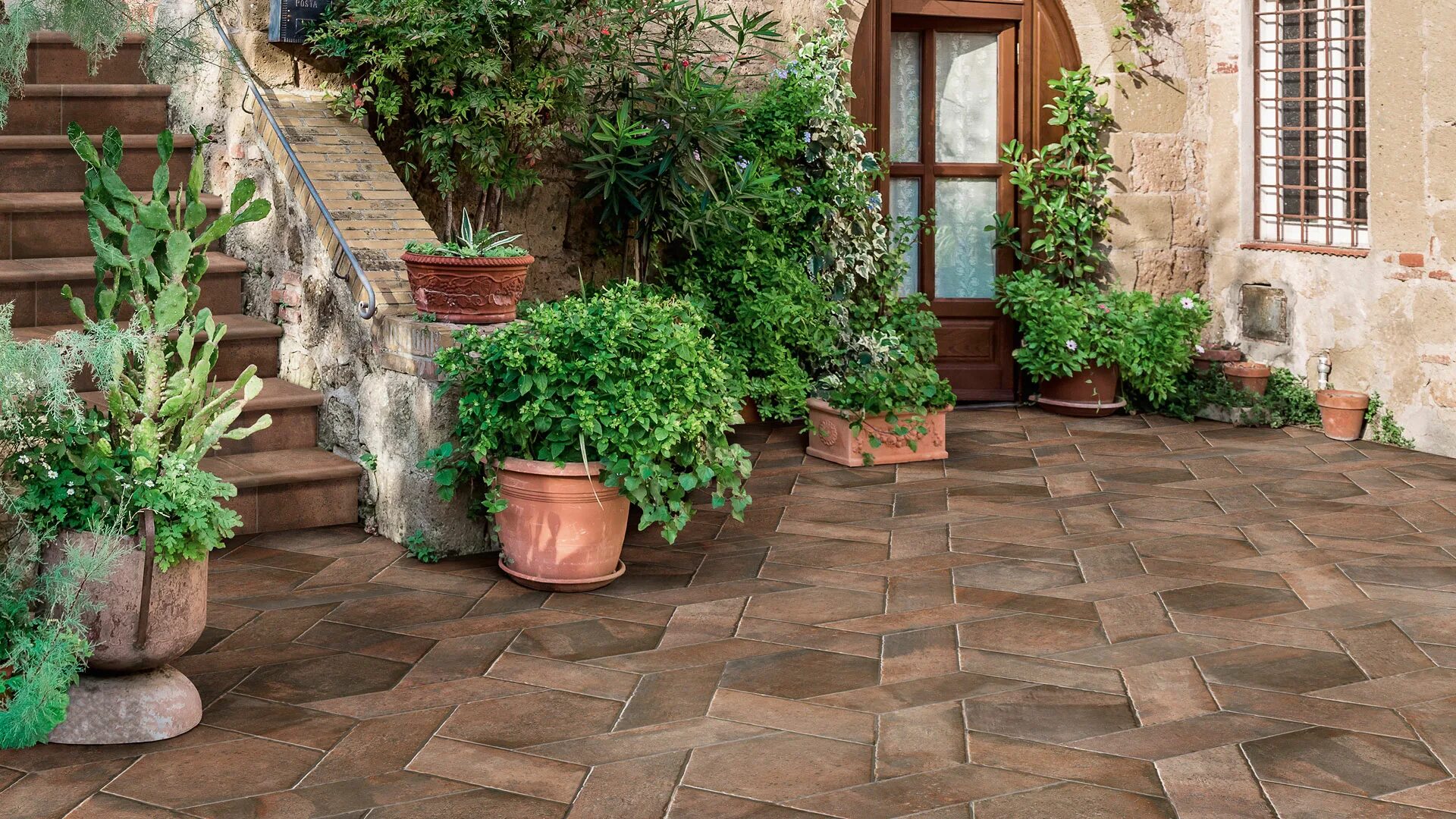 Плитка наружная фото Ferro di Boston Ombra 32x120 Natucer - Ступень Натусер Ферро ди Бостон Омбра кор
