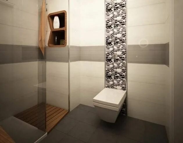 Плитка настенная для туалета дизайн фото Deco Faience Salle De Bain De Crème De Maison Art Modern toilet, Toilet design, 