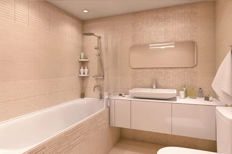 Плитка настенная для ванны фото Плитка настенная Wood Beige WT9WOD08 249*500 купить в ТСК "Фристайл"