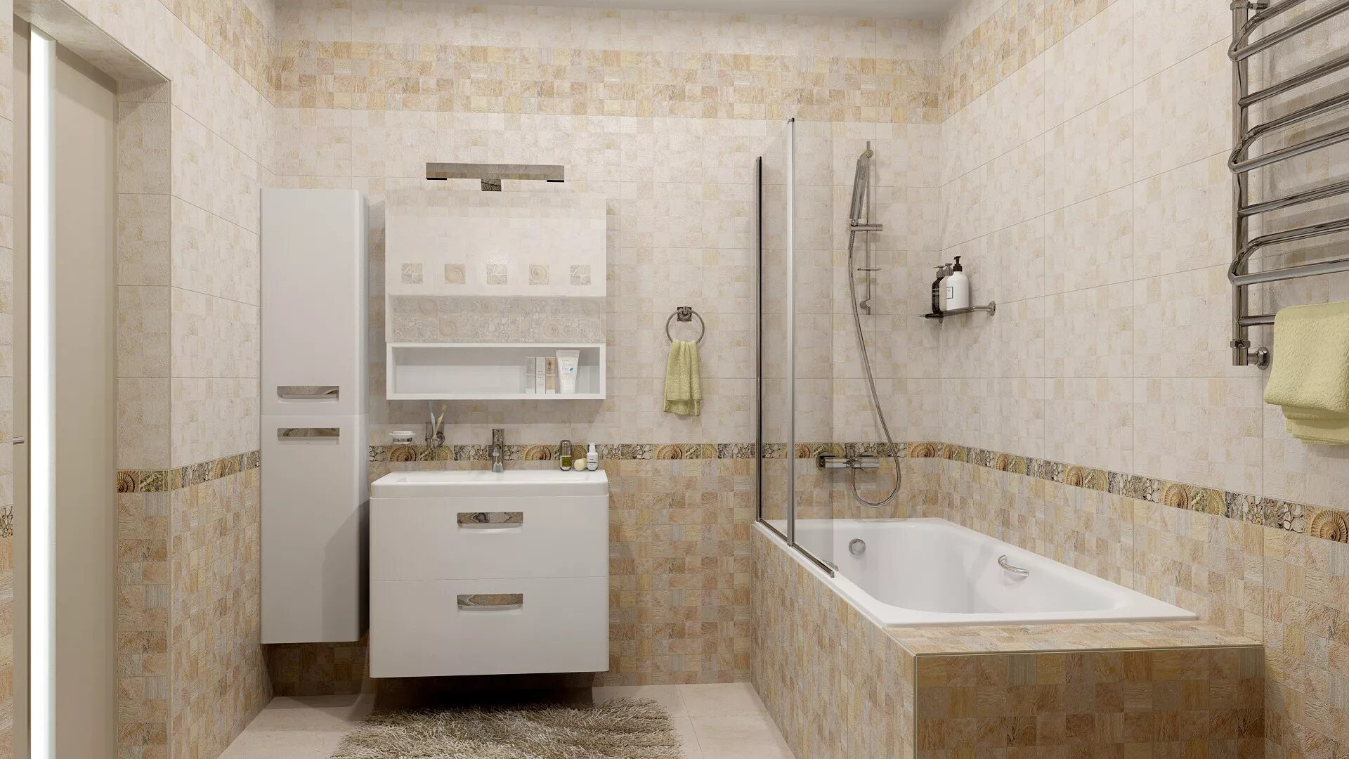 Плитка невада в интерьере ванной фото Argo коричневый 49.8x50 Alma Ceramica - Панно Альма Керамика Арго коричневый ПН9